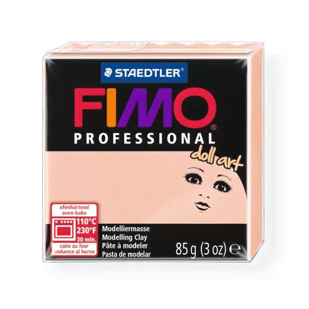 FIMO professional doll art, пластика для изготовления кукол, 85г, полупрозрачный розовый