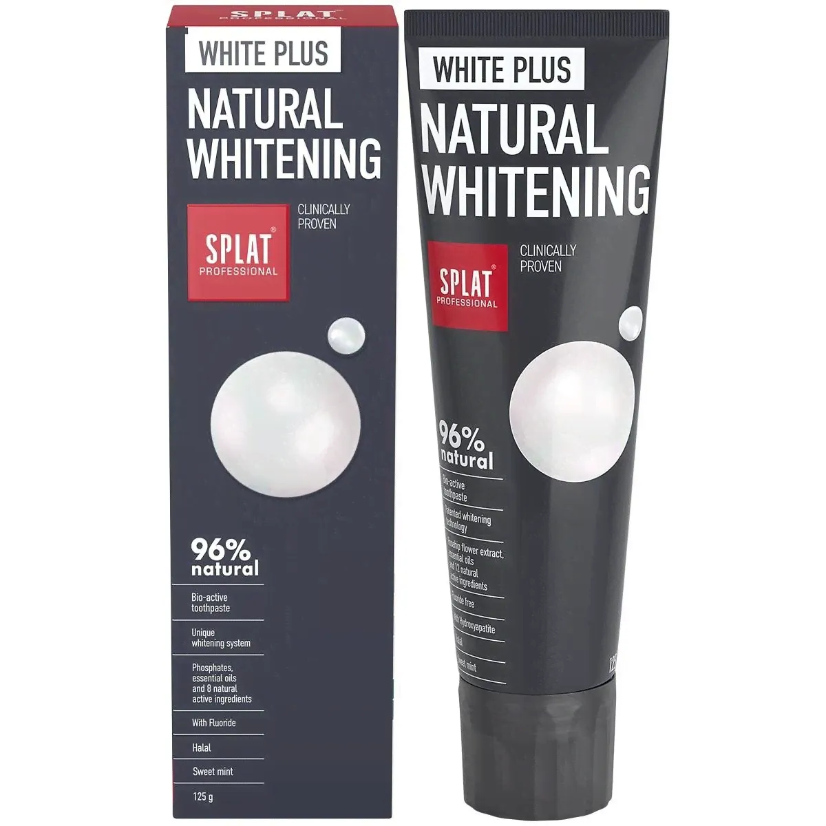 Зубная паста SPLAT Professional White Plus Natural Whitening (Сплат), 125г-0