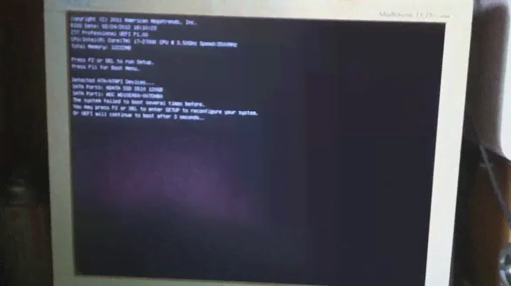 asrock z77 professional boot