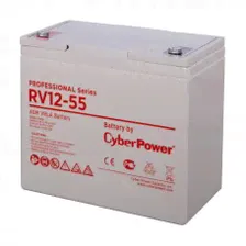 Battery CyberPower Professional series RV 12-55, voltage 12V, capacity (discharge 20 h) 60Ah, capacity (discharge 10 h) 55.6Ah, max. discharge current (5 sec) 660A, max. charge current 17A, lead-acid 