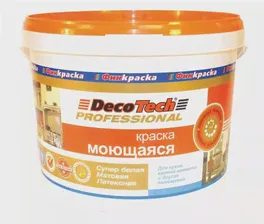 Краска моющаяся латексная DecoTech Professional белая 14кг
