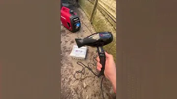 Тест максимальной мощности генератора феном 2.2кВт