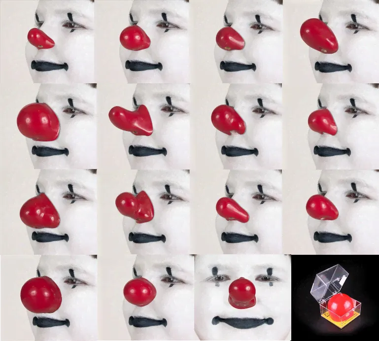 PROFESSIONAL DELUXE PROFACE PROKNOWS CLOWN NOSE GLOSSY RED FOAM CIRCUS COSTUME