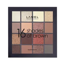 Палетка теней для век Lamel professional Shades of Brown, 16 цветов