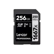 Карта памяти Lexar Professional 256 ГБ (SD-карта 1667x, UHS-II U3 V60) в Москве