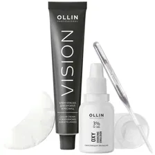 Набор Ollin Professional Vision для окрашивания бровей и ресниц (Холодно-коричневый)