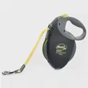flexi Рулетка-ремень для собак крупных пород, до 50 кг , 10м (Giant L Professional Neon tape), черная+неон | Giant Professional Neon, 0,81 кг