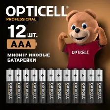 Батарейки мизинчиковые 12шт AAA (LR03) Opticell Professional