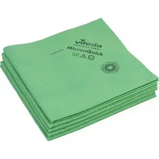 152112/152108 Vileda Professional. Vileda MicronQuick.Салфетка для уборки 38х40 см. цвет зеленый (5 в упаковке)