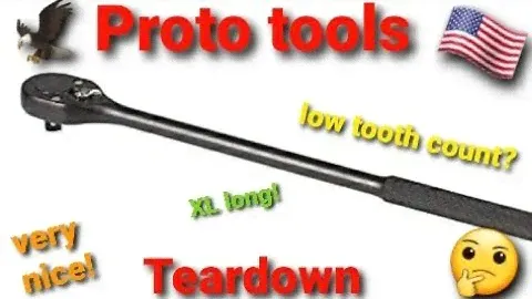 Proto J5450BL 1/2" Drive Long Handle Classic Pear Head Ratchet,16",BLK Ox Teardown