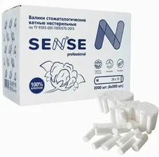 Ватные валики - размер: М (38х10), 2000 штук (SENSE professional)