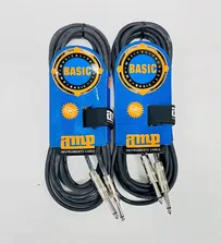 2 Pack 15 ft Professional Low-Noise 1/4 to 1/4 Guitar Instrument Audio Cable