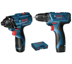 Набор аккумуляторного инструмента Bosch: дрель-шуруповерт GSR 120-LI Professional + импульсный гайковерт GDR 120-LI Professional 0.601.9F0.002
