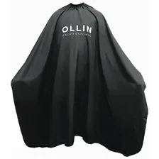 Пеньюар для стрижки на крючках чёрный 160х145 см - OLLIN Professional