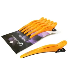 gera professional, зажим "дельфины", 6шт, оранжевые