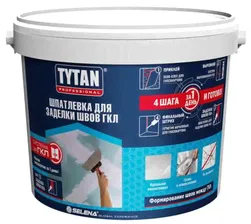 Шпатлевка для заделки швов гипсокартона TYTAN Professional 10кг