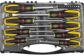 STAYER Набор отверток "PROFESSIONAL" "PROTech" Cr-Mo, двухком рукоят, отвертки 7шт + биты