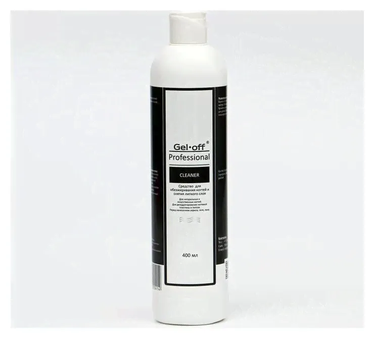 Gel-off Gel*off ср-во для обезжиривания ногтей и снятия липкого слоя Cleaner Professional 400 мл, шт