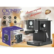 Кофемашина Cronier Professional CR-357, Кофеварка рожковая, Полуавтоматическая с капучинатором, Черная черный