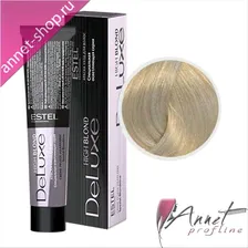 Estel Professional 101 High Blond осветляющая: пепельный блондин ультра De Luxe Краска-уход для волос 60 мл.