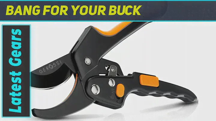 GEROSSI Ratchet Pruning Shears - Best 2-in-1 Anvil Garden Clippers for Effortless Cuts