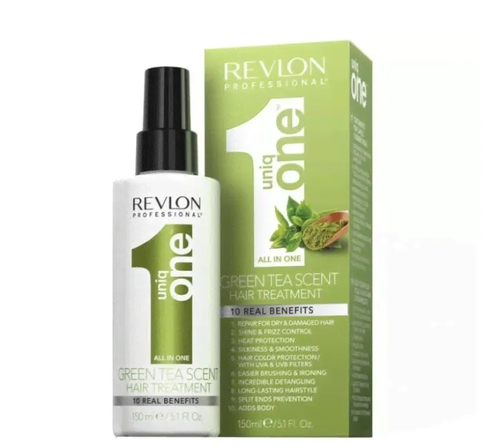 Revlon Professional Uniq One Несмываемая маска-спрей для волос с ароматом зеленого чая, 150 мл