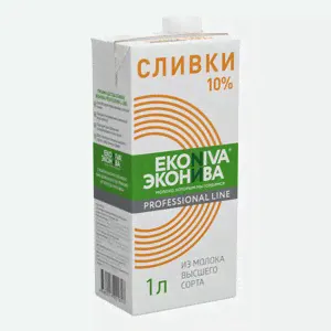 Сливки питьевые ЭкоНива Professional Line ультрапастеризованные 10% БЗМЖ 1 л