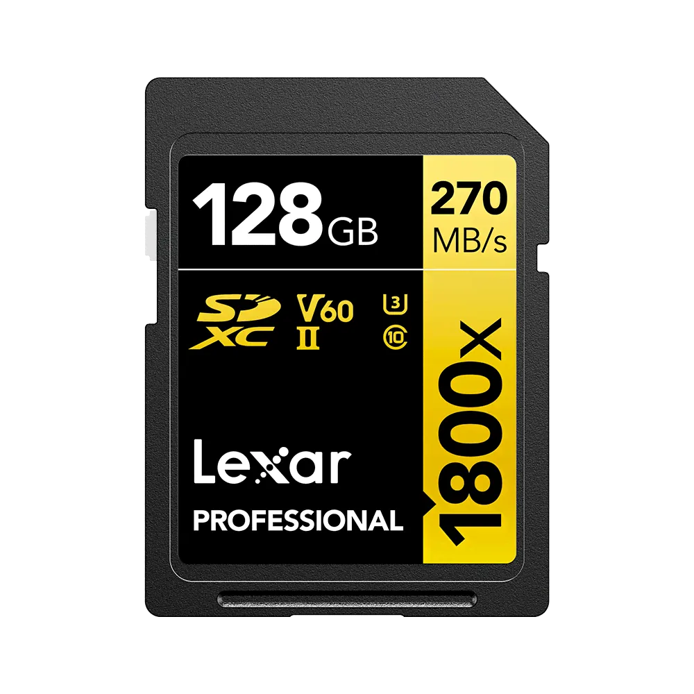 Карта памяти Lexar SDXC 128GB Professional 1800x UHS-II 270/180Mb/s, U3 V60 (LSD1800128G-BNNNG)