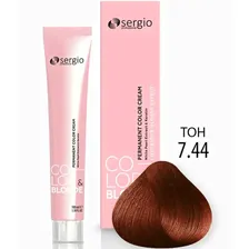 sergioprof крем краска color&blonde 100мл т. 7.44 средне-русый медный интенсивный sergio professional