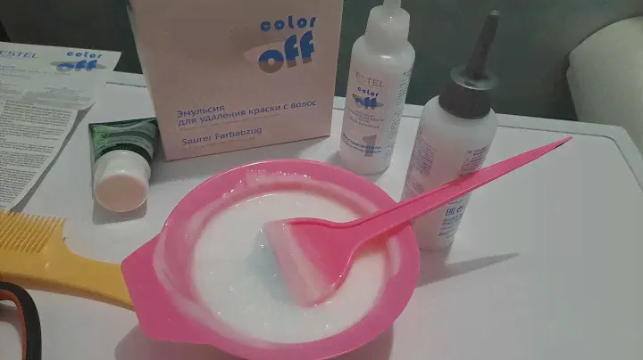 Смываю красную краску с волос Estel color off