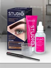 Крем-краска для бровей Studio Professional Татуаж Темно-коричневая