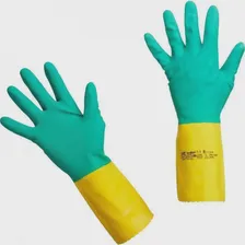 Перчатки Vileda Professional усиленные повышенная прочность зеленые/желтые