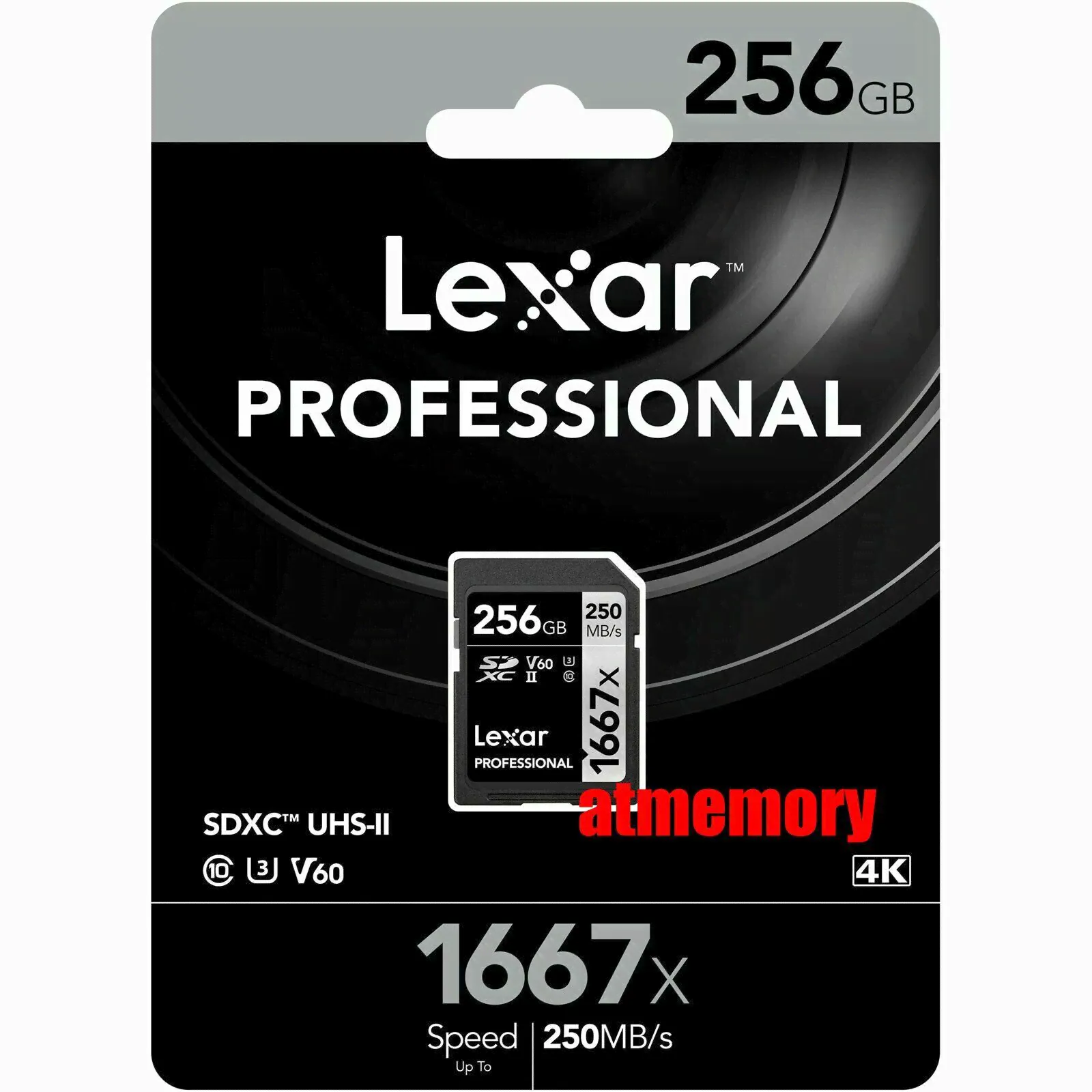 Lexar Professional 256GB SDXC SD 1667x Memory Card UHS-II 250MB/s 4K V60 US-0