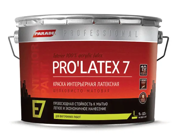 Краска PARADE PROFESSIONAL PROLATEX E7 Шелковисто-матовая-0