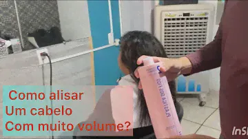 ALISAMENTO EM UM CABELO BEM VOLUMOSO COM A PLÁSTICA DOS FIOS