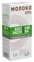 Молоко 3.5% без крышки ультрапастеризованное питьевое ЭКОНИВА PROFESSIONAL LINE, 1 л * 12 шт
