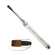 Кисть для геля Starlet Professional № 6 со стразами, прямая, искуственный ворс