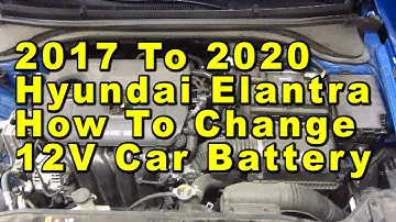 Hyundai Elantra How To Change 12V Car Battery 2017 2018 2019 2020 6th Gen Group Size & Part Numbers