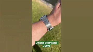Omega Seamaster 300m in green on a milanese bracelet