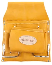 Сумка поясная для инструментов кожаная STAYER PROFESSIONAL 8 карманов 38515