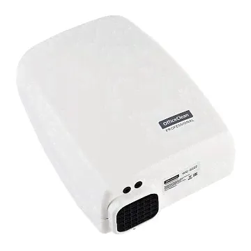 Электросушитель для рук OfficeClean Professional, 1000Вт, сенсорный, белый, ABS-пластик-0