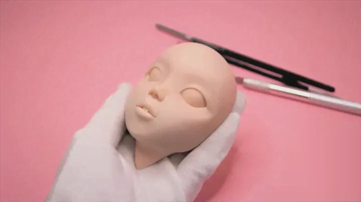 Polymer clay face sculpting time lapse