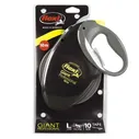 Flexi Рулетка GIANT Professional L, 10 м, 50 кг, черный/неон