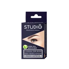 STUDIO Professional Крем-хна для бровей Темно-коричневый (2*5мл)