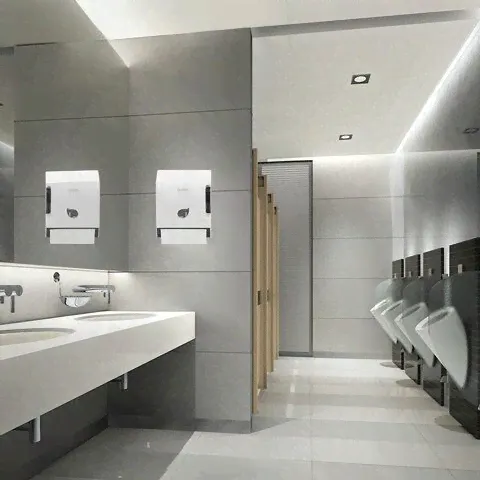 Диспенсер для полотенец в рулонах LAIMA PROFESSIONAL ECO (H1), механический, с рычагом, белый, ABS-пластик, 606549-0
