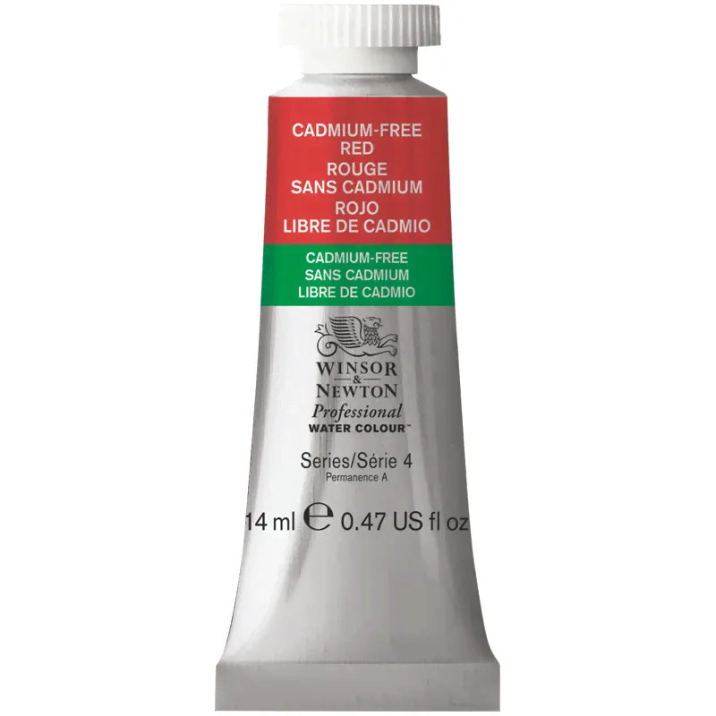 Акварель художественная Winsor&amp;Newton "Professional", 14мл, туба, красный бескадмиевый-0