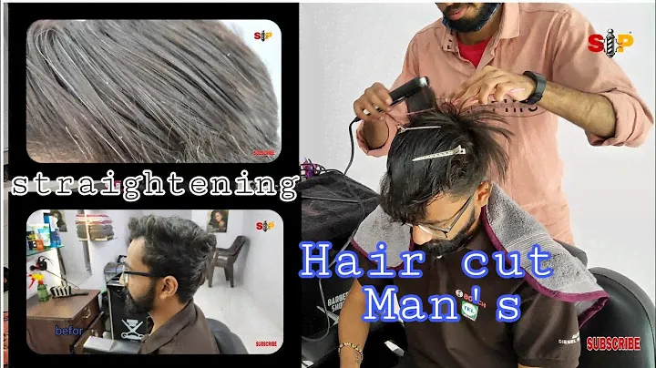 Haircut and straightening hair cut style for  man's  *sp professional salon*