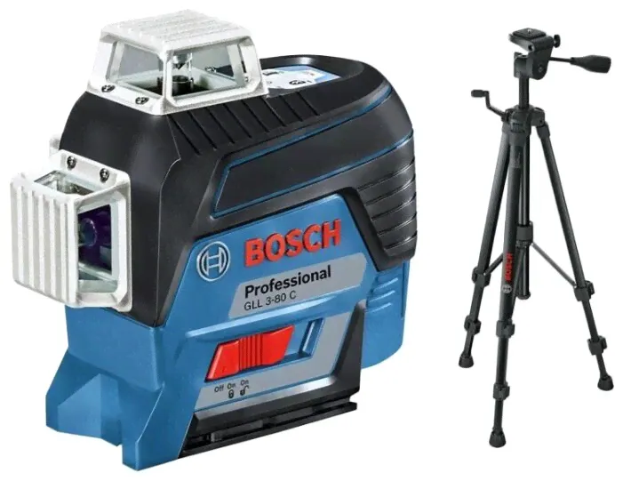 Лазерный уровень самовыравнивающийся BOSCH GLL 3-80 C Professional + AA 1 + BT 150 (0601063R01) со штативом