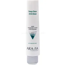 Очищающая маска для лица с глиной и AHA-кислотами Aravia Professional Deep Clean AHA-Mask