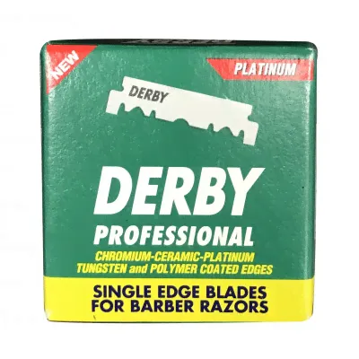 Derby Professional Single Edge Blades - Сменные лезвия для бритья Половинки 100 шт